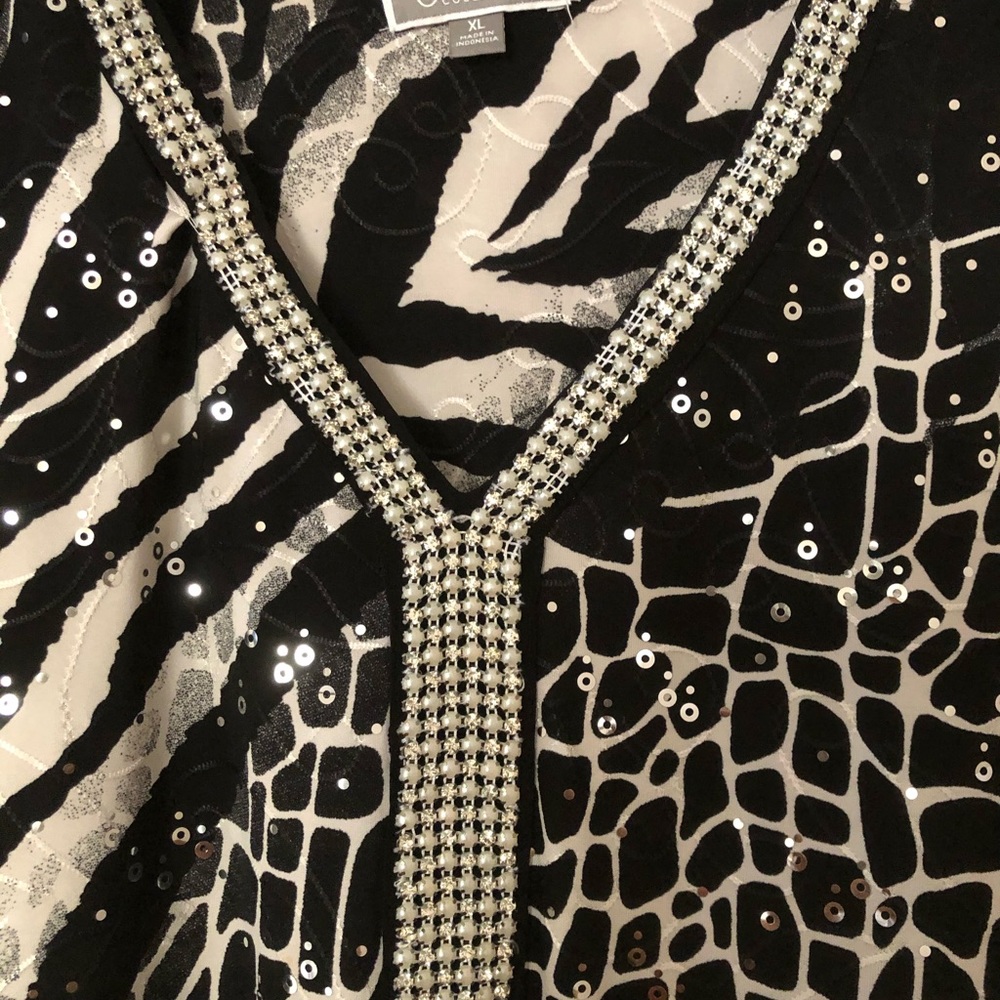 JM Collections sequined top